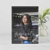 Moderner whimsisischer Foto Abschluss Ankündigung (Stehend Vorderseite)