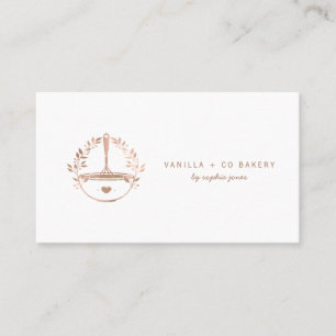 Moderner Whisky Bakery Caterer Business QR Code Visitenkarte