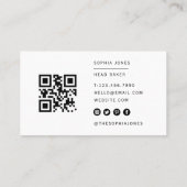 Moderner Whisky Bakery Caterer Business QR Code Visitenkarte (Rückseite)