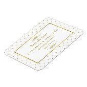 Moderner White & Gold Foil Effekt Save the Date Magnet (Linke Seite)