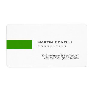 Moderner White Green Simple Consultant