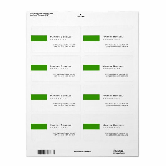 Moderner White Green Simple Consultant (Vorne)