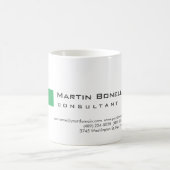 Moderner White Green Simple Consultant Kaffeetasse (Mittel)