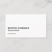 Moderner White Minimalistisch Luxe Individuelle Na Visitenkarte (Vorderseite)