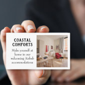 Moderner White Vacation Renta QR Code Visitenkarte