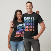 Moderner, wiederholter Text Daryl T-Shirt (Unisex)
