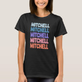 Moderner, wiederholter Text Mitchell T-Shirt (Vorderseite)