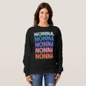 Moderner, wiederholter Text Nonna Großmutter Sweatshirt (Vorne ganz)