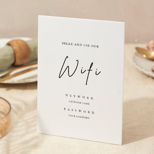 Moderner Wifi-Code, Wifi Connect Einladung