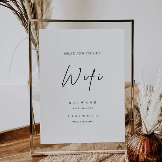 Moderner Wifi-Code, Wifi Connect Einladung