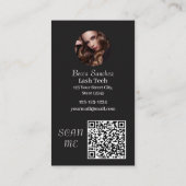 Moderner Wimpernverlängerungs-QR-Code Visitenkarte (Rückseite)