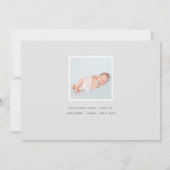 Moderner Winkel | Three Foto Collage Birth Ankündigung (Rückseite)