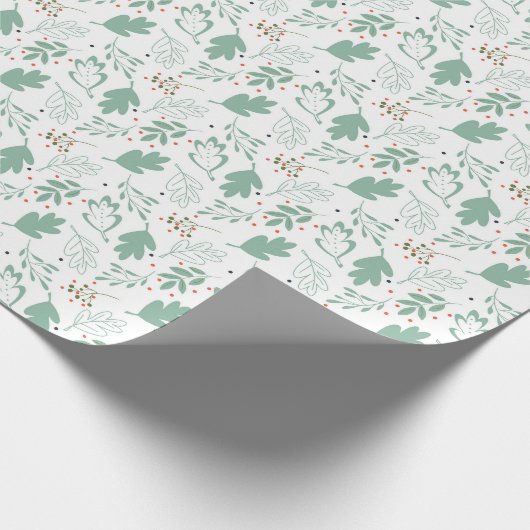 MODERNER WINTER GREENERY URLAUB GESCHENKPAPIER (Ecke)