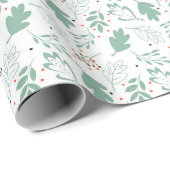 MODERNER WINTER GREENERY URLAUB GESCHENKPAPIER (Rolleneckpunkt)