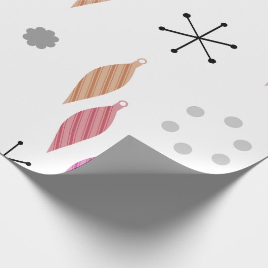 Moderner Winter im Mittelalter Geschenkpapier (Ecke)