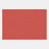 Moderner Winter Roter Weihnachtsbaum und Schnee Geschenkpapier Set (Vorderseite 3)