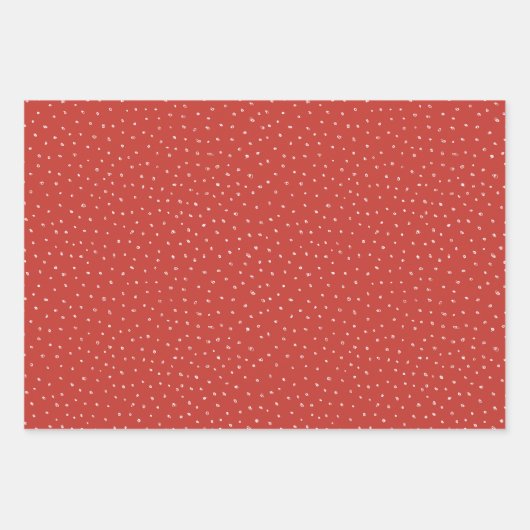 Moderner Winter Roter Weihnachtsbaum und Schnee Geschenkpapier Set (Vorderseite 3)