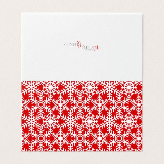 Moderner Winter Snowflake Web Holiday Gruß (Außenseite Aufgefaltet)