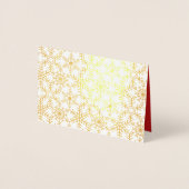 Moderner Winter Snowflake Web Holiday Gruß Folienkarte (Vorderseite)