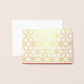 Moderner Winter Snowflake Web Holiday Gruß Folienkarte (Vorderseite mit Umschlag)