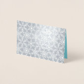 Moderner Winter Snowflake Web Holiday Gruß Folienkarte (Vorderseite)