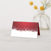 Moderner Winterschnee | Feiertage Platzkarte (Rückseite)