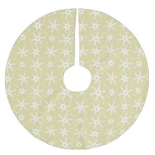 Moderner Winterschneeflocken-Allround-Printsprint Polyester Weihnachtsbaumdecke