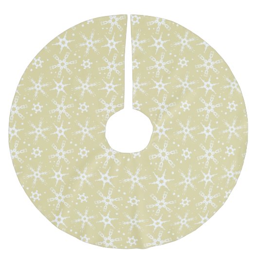 Moderner Winterschneeflocken-Allround-Printsprint Polyester Weihnachtsbaumdecke (Vorderseite)