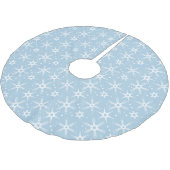 Moderner Winterschneeflocken-Allround-Printsprint Polyester Weihnachtsbaumdecke (Schrägansicht)