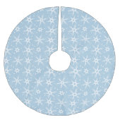 Moderner Winterschneeflocken-Allround-Printsprint Polyester Weihnachtsbaumdecke (Vorderseite)