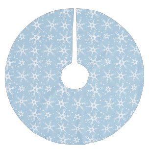 Moderner Winterschneeflocken-Allround-Printsprint Polyester Weihnachtsbaumdecke