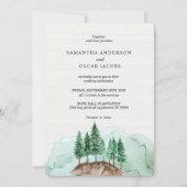 Moderner Winterwald Grün-Natur Invit Einladung (Vorderseite)