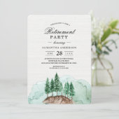 Moderner Winterwald Grüne Natur Invit Einladung (Stehend Vorderseite)