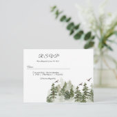Moderner Winterwald mit Schnee Einladungspostkarte (Stehend Vorderseite)