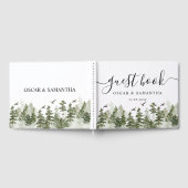 Moderner Winterwald mit Schnee Gästebuch (Voll)