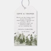 Moderner Winterwald mit Schnee Geschenkanhänger (Vorderseite)