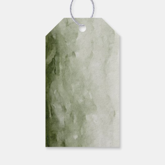 Moderner Winterwald mit Schnee Geschenkanhänger (Rückseite)