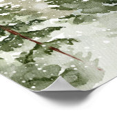 Moderner Winterwald mit Schnee Poster (Ecke)