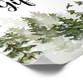 Moderner Winterwald mit Schnee Poster (Ecke)