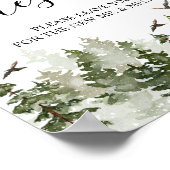 Moderner Winterwald mit Schnee Poster (Ecke)