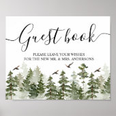 Moderner Winterwald mit Schnee Poster (Vorne)