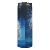 Moderner Winterwolf - Tier für Wasserfarben Thermosbecher (Rückseite)