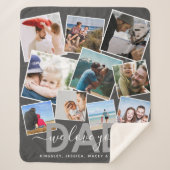 Moderner "Wir Liebe You" Foto Collage Vater Sherpa Sherpadecke (Vorderseite)