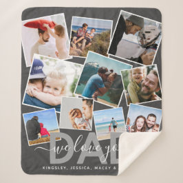 Moderner "Wir Liebe You" Foto Collage Vater Sherpa Sherpadecke
