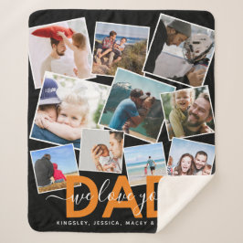 Moderner "Wir Liebe You" Foto Collage Vater Sherpa Sherpadecke