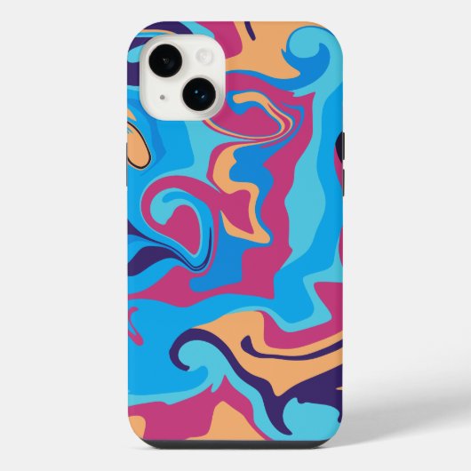 Moderner Wirbel iPhone Hülle (Rückseite)