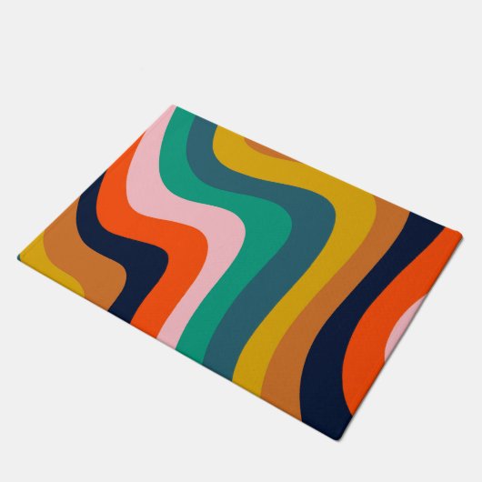 Moderner, wirbelnder Hintergrund Fußmatte (Schrägansicht)