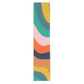 Moderner, wirbelnder Hintergrund Kurzer Tischläufer (Vorderseite)