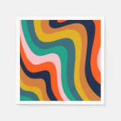 Moderner, wirbelnder Hintergrund Serviette (Vorderseite)