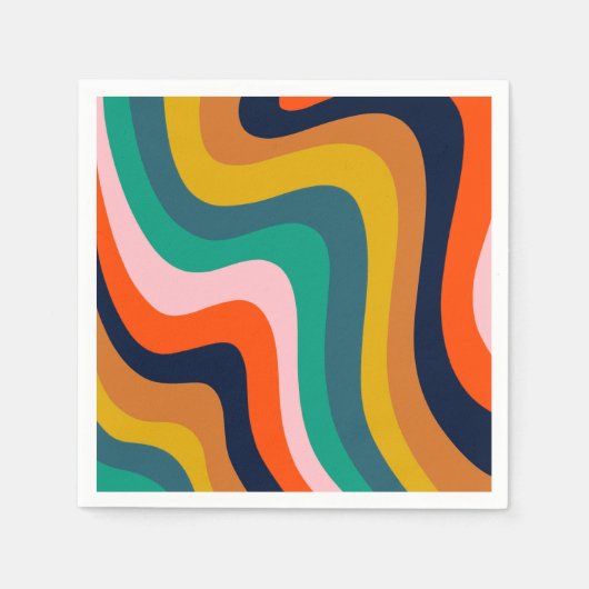 Moderner, wirbelnder Hintergrund Serviette (Vorderseite)